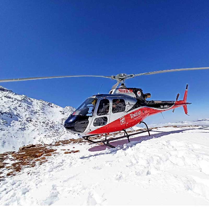 Simrik Air helicopter in Everest Region