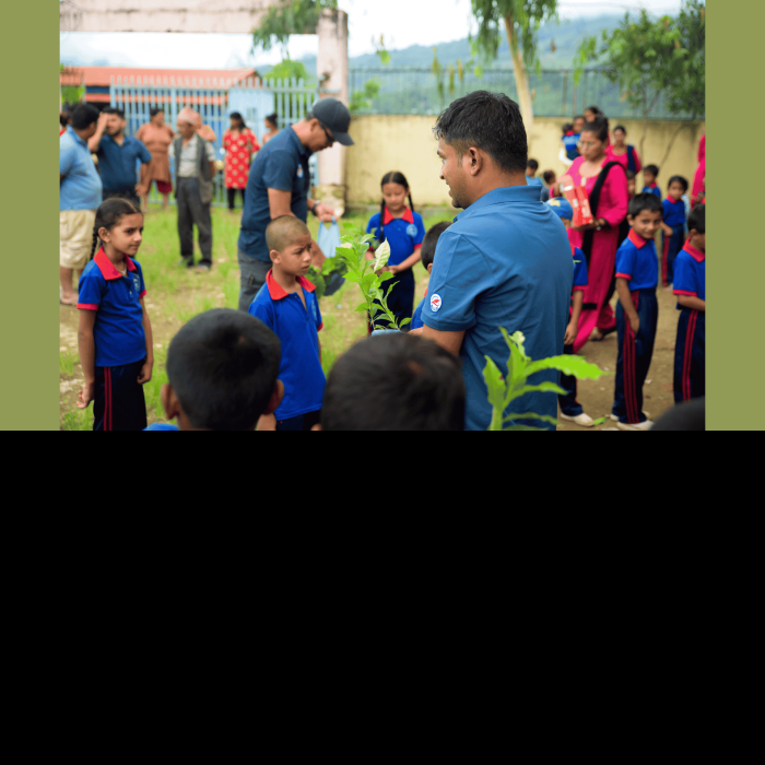Simrik Air Distributes School Uniforms and Coffee Seedlings in Sindhupalchowk